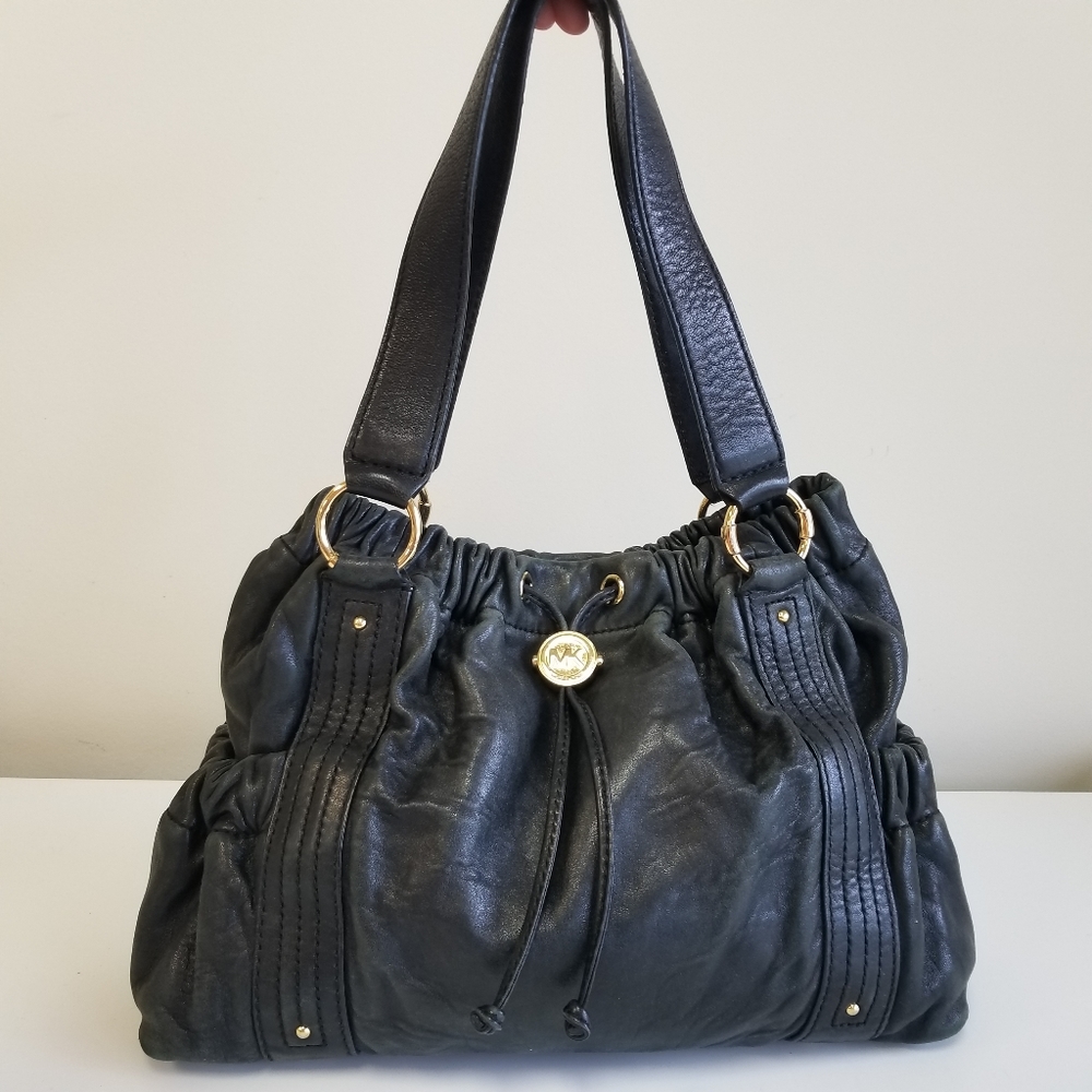 Michael Michael Kors leather drawstring shoulder bag purse
